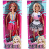Ropa de verano de muñeca modelo de moda.
