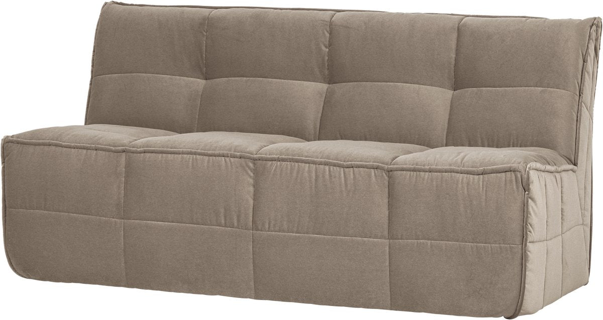 Panca da pranzo Vtwonen cluster con schienale 164 cm - velluto - tortora caldo