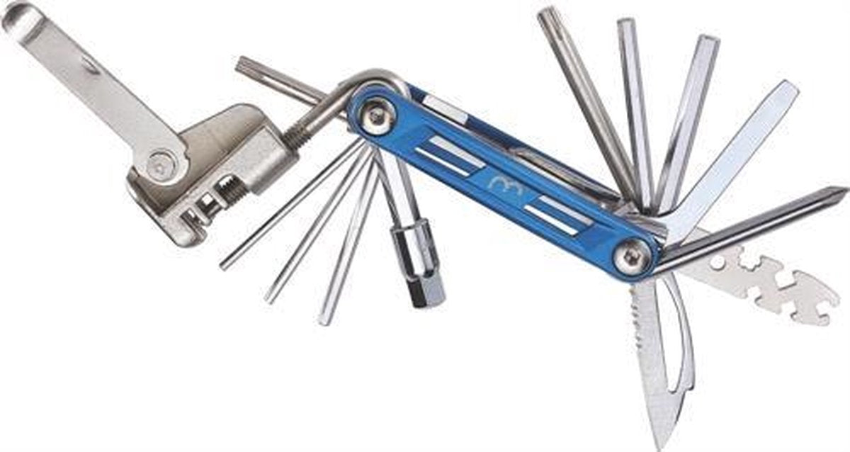 Bbb cycling primefold xl fietsgereedschap - gereedschapset - multi-use - inklapbare multi-tool voor fiets - 18 functies - btl-48xl