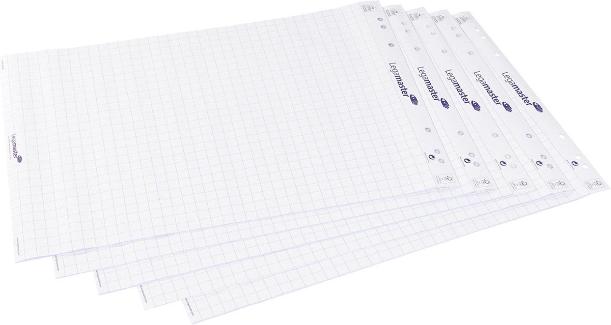 Legamaster flipchart paper block grid 5 paquete de 20 hojas