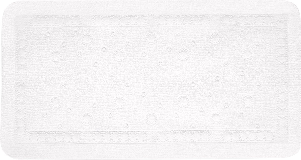 Tappetino da bagno antiscivolo Differnz tutus 68x36 cm bianco