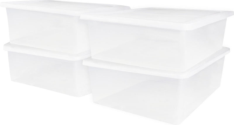 Scatola portaoggetti Iris cristalbox - 28 l - plastica - trasparente - set da 4