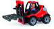 Carrello elevatore giocattolo Lena con pallet - camionisti - plastica - rosso.