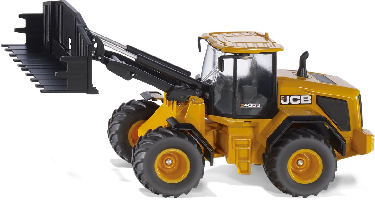 Siku 3663, jcb 435s agri shovel, 1:32, metaal kunststof, oranje, wisselsysteem voor voorlader,oranje