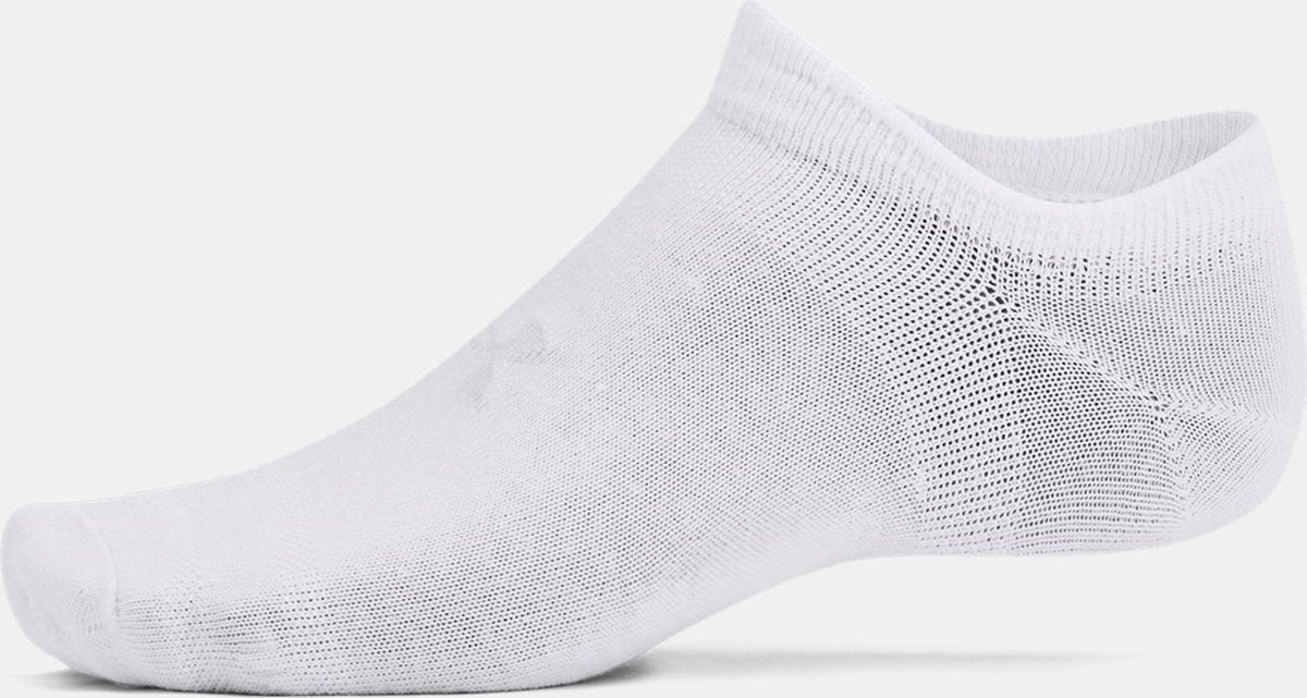 Calzini sportivi unisex Under Armour UA Essential No Show, 6 pezzi - bianco - grigio