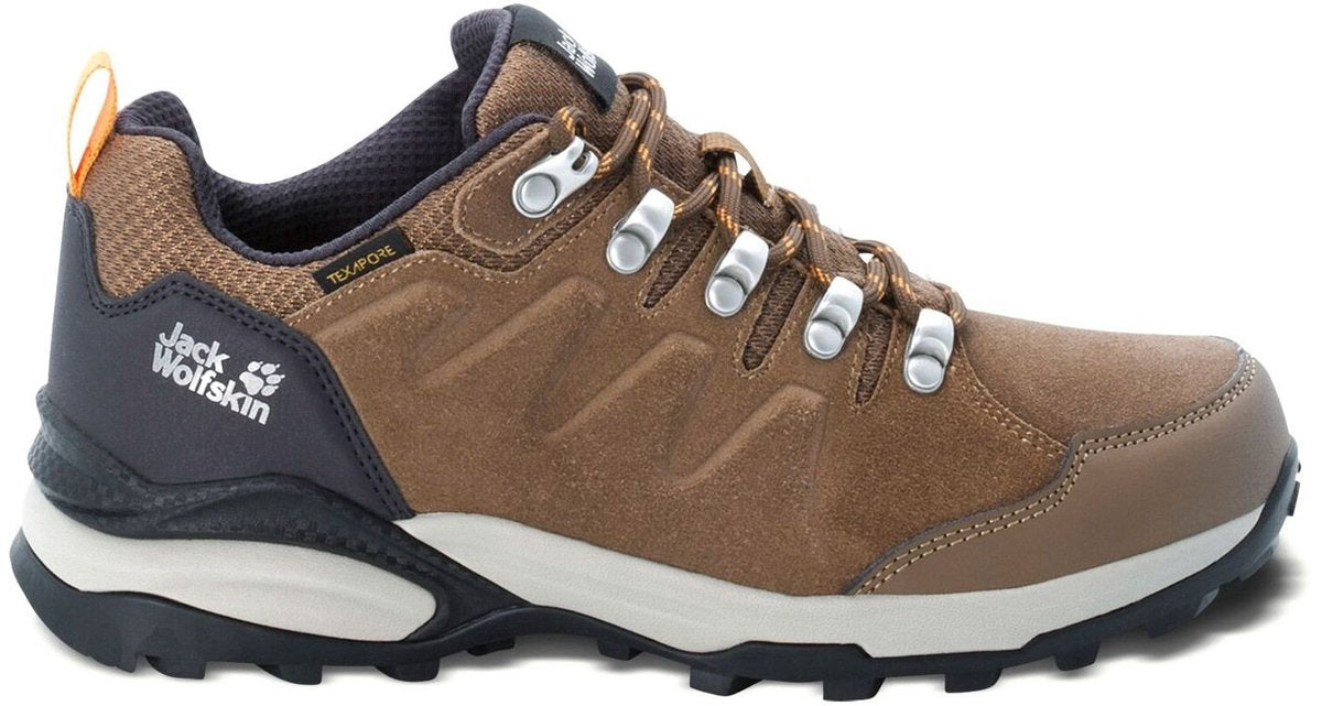 Jack wolfskin refugio texapore low w dames wandelschoenen - brown apricot - maat 38