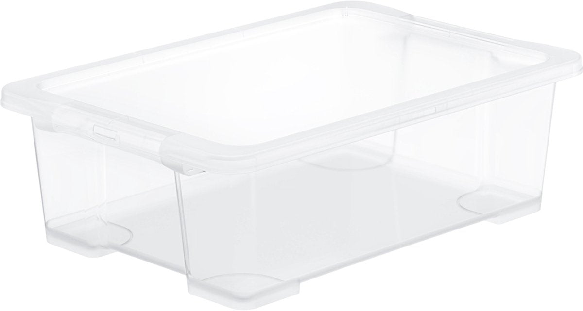 Caja de almacenamiento básica Rotho core - juego de 4 - apilable - 30 litros