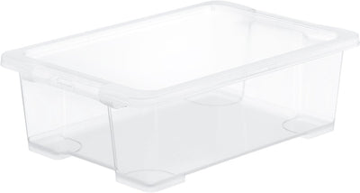 Caja de almacenamiento básica Rotho core - juego de 4 - apilable - 30 litros