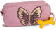 Pietre e ossa Rowan 2.0 - astuccio - astuccio per bambini - 3 scomparti - farfalla glitterata - lilla