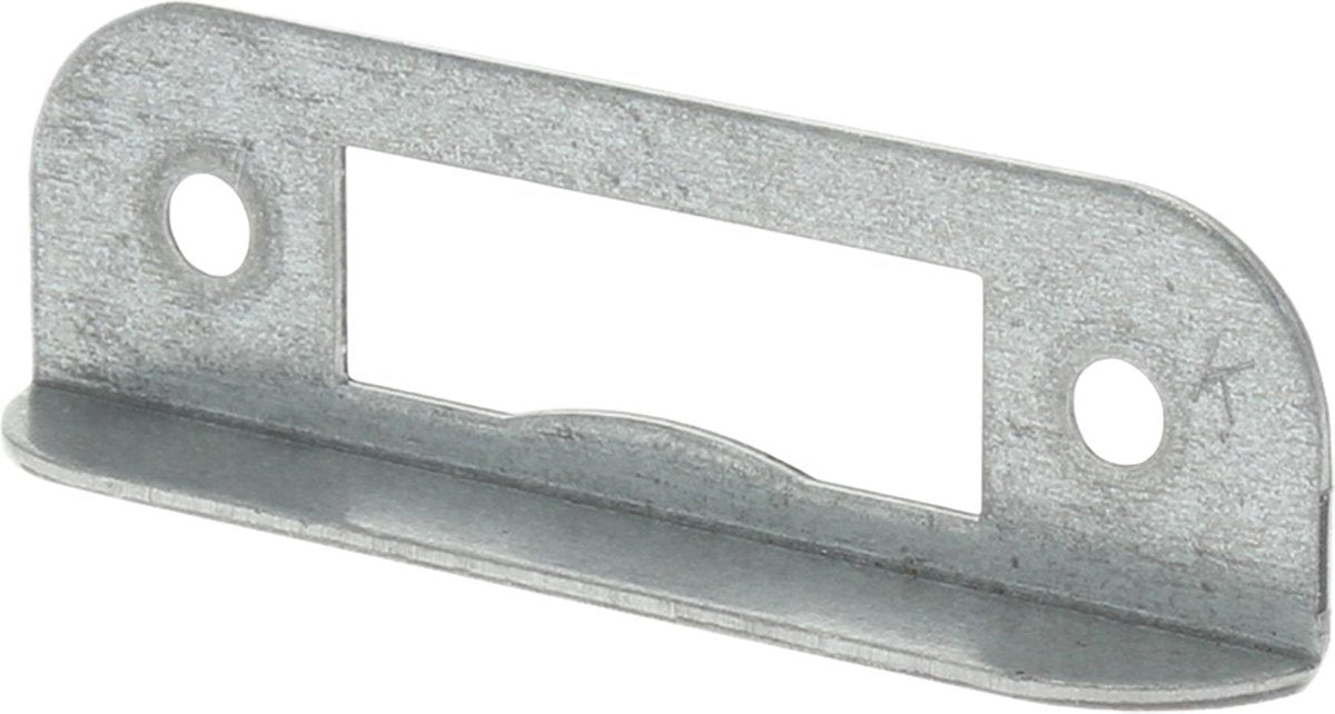 Nemef hoeksluitplaat - afgerond - 80 x 24 x 12 mm (lxbxh b+lip) - staal verzinkt - hp1256
