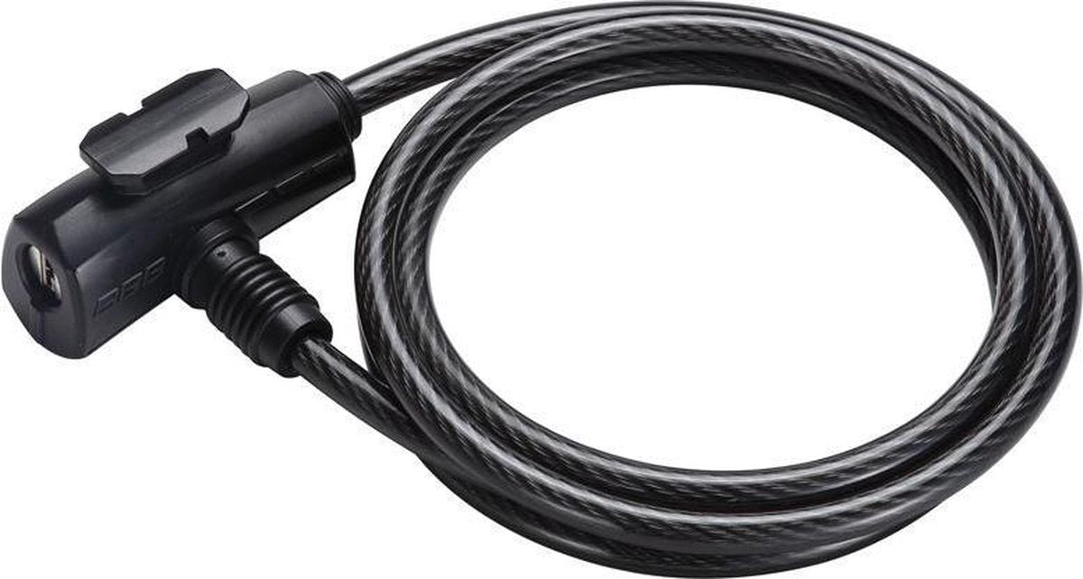 Lucchetto per bicicletta Bbb Cycling Quicksafe Cavo a spirale - Lucchetto per cavo per bicicletta - Lucchetto a chiave - Nero - 150 x 0,8 cm - bbl-61