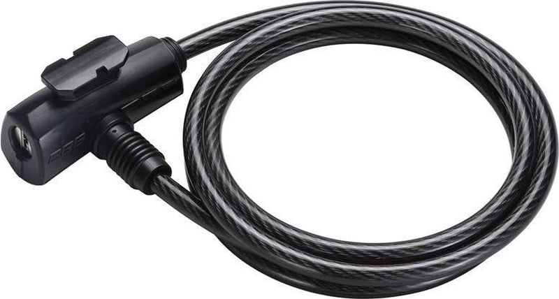 Lucchetto per bicicletta Bbb Cycling Quicksafe Cavo a spirale - Lucchetto per cavo per bicicletta - Lucchetto a chiave - Nero - 150 x 0,8 cm - bbl-61