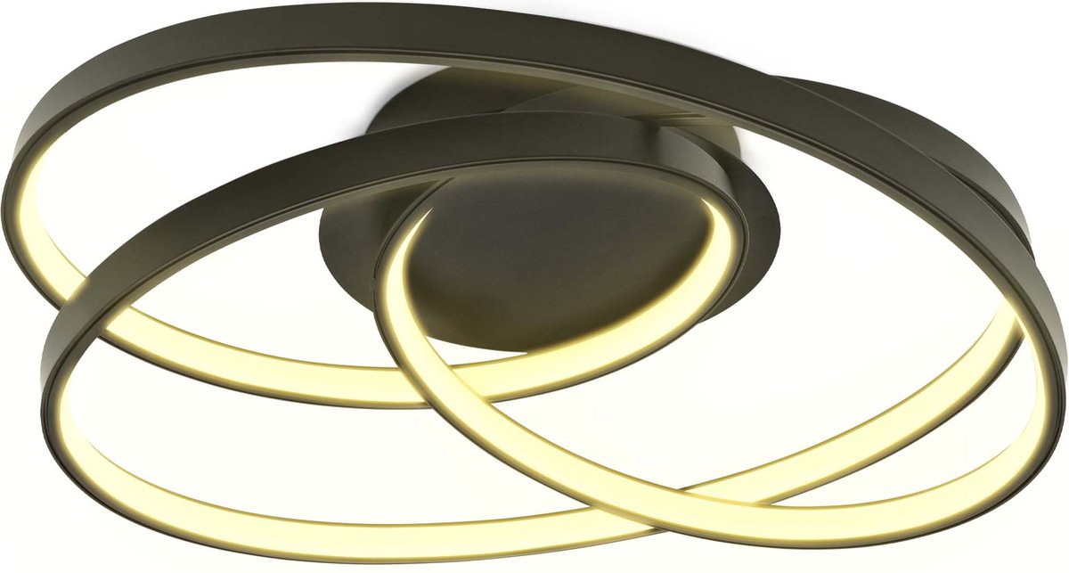 B.K. light - LED ceiling lamp - ring ceiling lamp - black - l: 39cm - warm white light 3,000 k - 35w