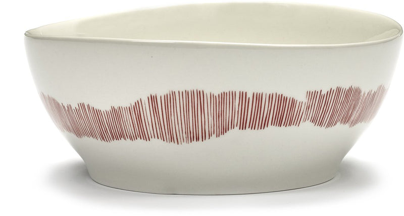 Serax - festa ottolenghi - ciotola l - bianco rosso - 18 ø - 4 pezzi