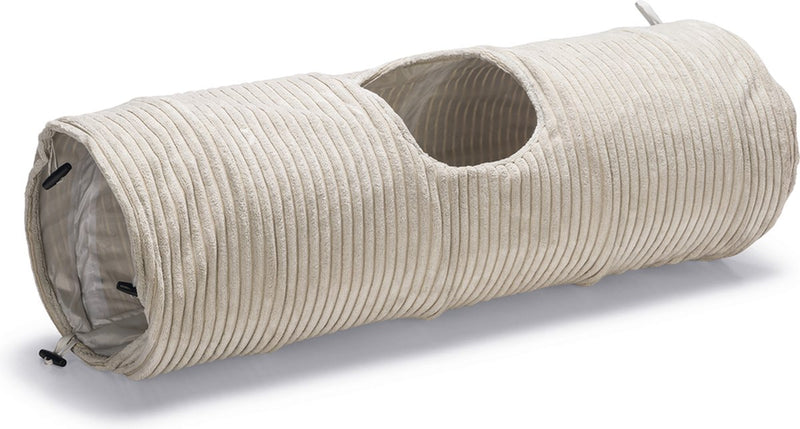 Diseñado por Lotte túnel para gatos acanalado - juguete para gatos - gris claro - 25x25x75 cm