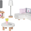 Muebles de marionetas de madera Goki Sala de estar, 15dlg.