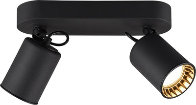 Trio pago - spot - negro mate - excl. 2x gu10 4,9 w - montaje en techo