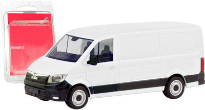 Herpa 013857 h0 truck man tge flat roof box, white