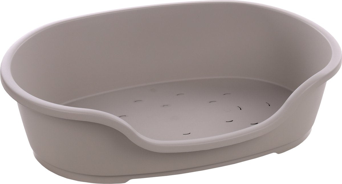 Cesta Flamingo Tuck ovalada gris – tamaño XL – 92×61×26 cm – Cesta de plástico resistente para perros grandes