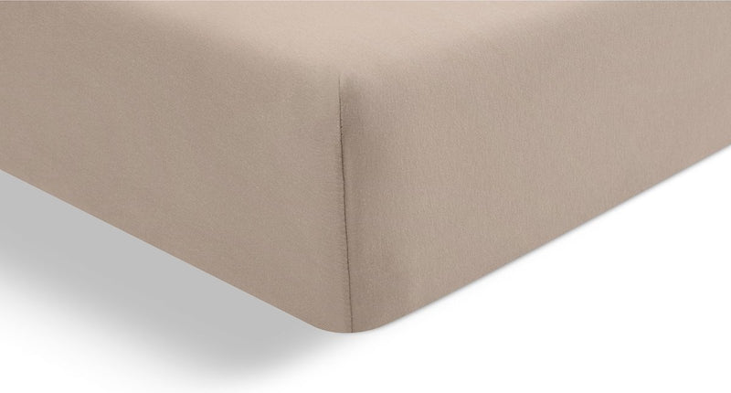 Sábana bajera Cenicienta - adecuada para somier - jersey - 160x200 cm - hasta 25 cm - gris topo