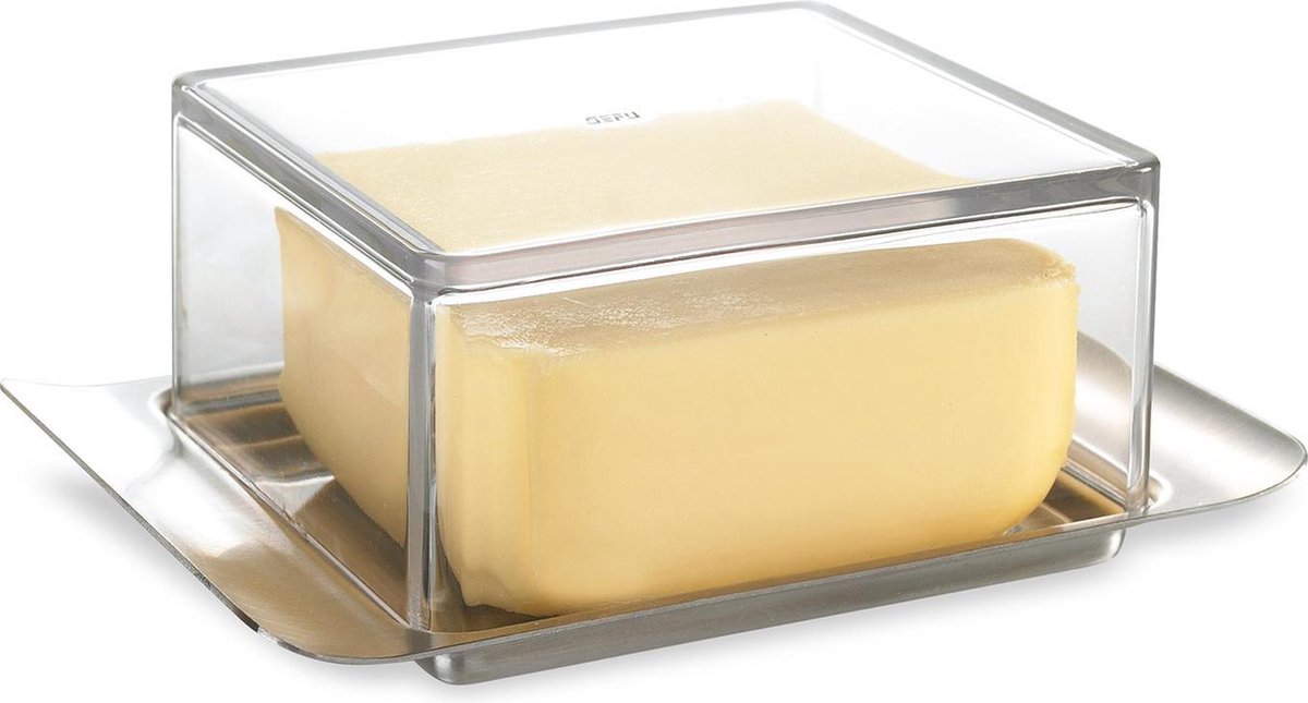 Burriera Gefu Brunch 125 g – 14 x 8 cm – plastica acciaio inox – coperchio trasparente