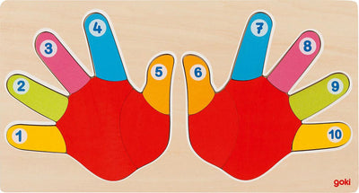 Goki Wooden Tel Puzzle Hand, 14st.