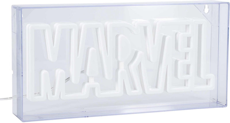 Insegna luminosa con logo al neon Paladone Marvel – per montaggio a parete o indipendente – regalo di arredamento per la stanza Marvel con licenza ufficiale