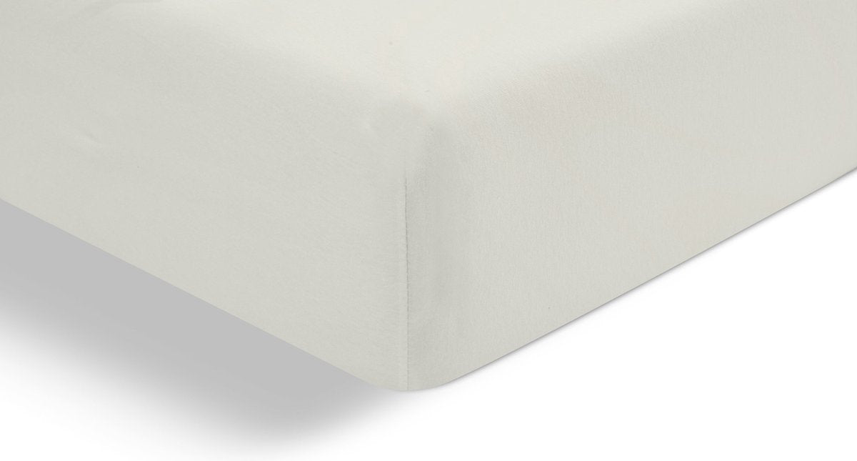 Sábana bajera Cenicienta - adecuada para somier - jersey - 180x210 220 cm - hasta 25 cm - marfil