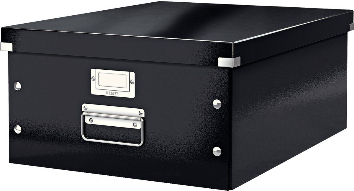Caja de almacenamiento Leitz Click Store cartón A3 negro