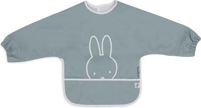 Jollein x Miffy - bavaglino impermeabile con manichetta - miffy peekaboo verde mare