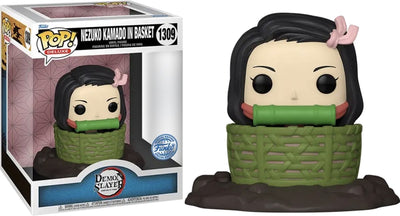 ¡Funko pop! cazador de demonios - nezuko en basket deluxe - edición especial exclusiva