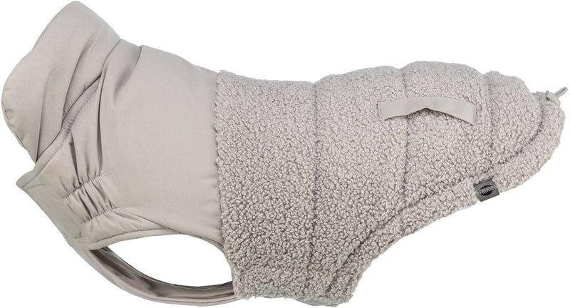 Trixie abrigo para perros - gris 21 cm - acolchado cálido, solapa ajustable en el pecho