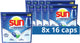 Capsule per lavastoviglie Sun - potenza intensa 4in1 - con tecnologia cleanboost - 128 pezzi (8x16) - confezione risparmio