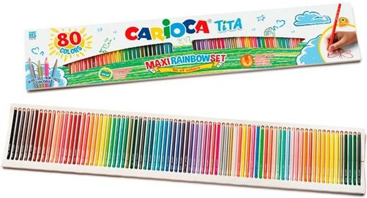 Carioca kleurpotloden tita multicolour 80 onderdelen