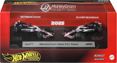 Hot Wheels Formula 1 Moneygram Haas F1 Team Set di 2 - Esteban Ocon e Oliver Bearman Racing Cars