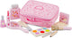 Set trucco in legno Woet ® - trucco giocattolo in borsa - inclusi specchio 10 accessori - gioco di ruolo educativo per bambini - da 3 anni