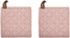 Presine myrna sans marque tiseco – cotone – set di 2 pezzi – 20x20 cm – rosa