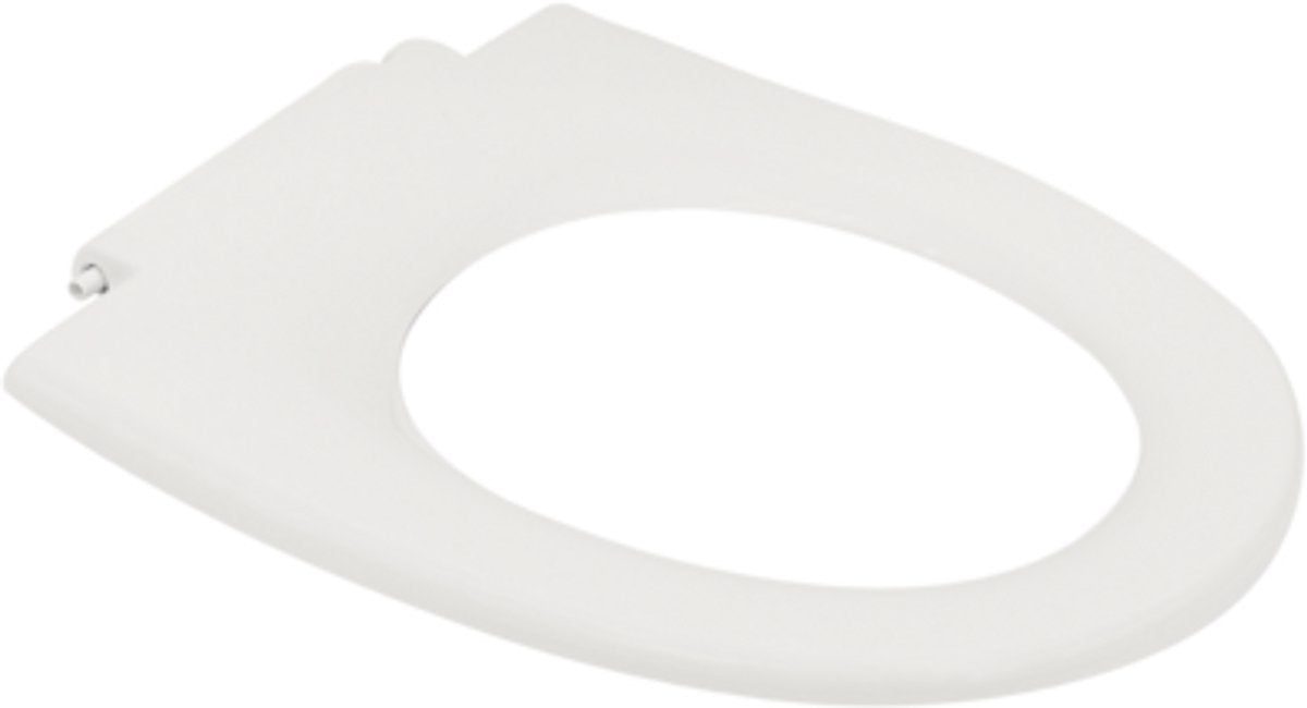 Sedile WC Plieger 300s - sedile WC a forma di D - duroplast - bianco - senza coperchio - adatto per WC Geberit