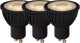 Lucide mr16 - lampada led - ø 5 cm - led dimmerabile - gu10 - 3x5w 3000k - nero - set di 3