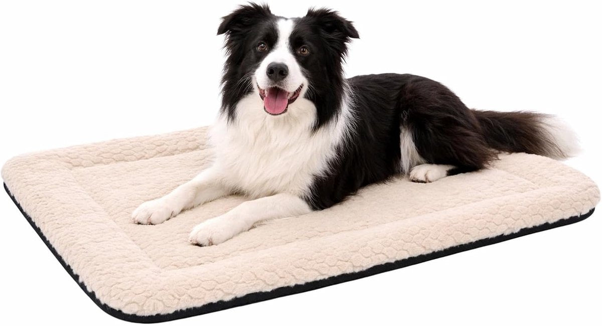 Cojín para perros Flamingo - cesta para perros - naya rectangular beige 100,5x63,5cm - suave comodidad para tumbarse - ajuste perfecto - duradero