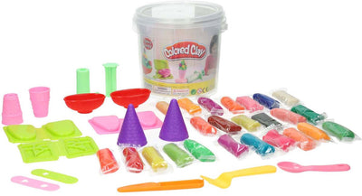 Set di argilla in scatola per gelato - 24 colori di argilla