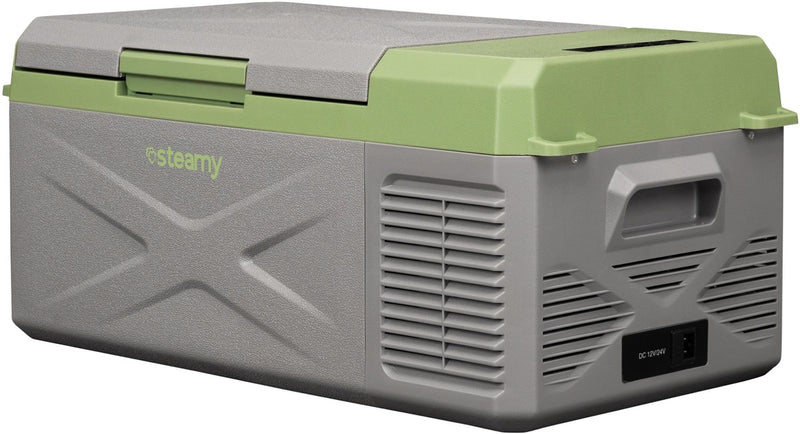 Nevera eléctrica de compresor monozona Steamy -e - monozona - 16 litros - 12v y 230v - para coche y camping - gris