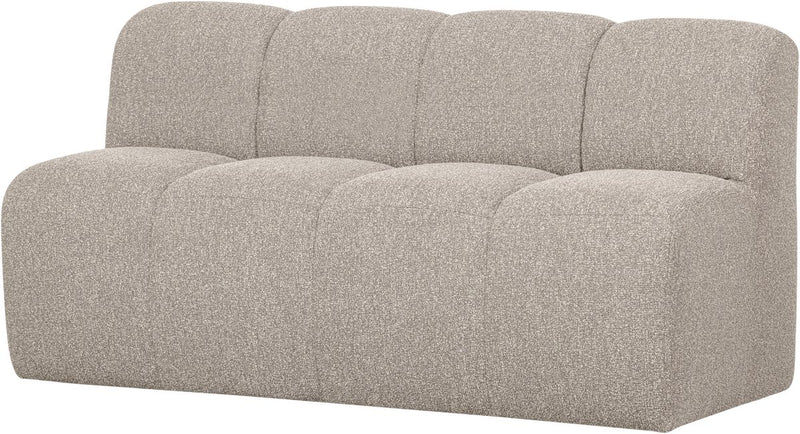 Woood mojo eetbankje met rugleuning - bouclé - beige melange - 164cm