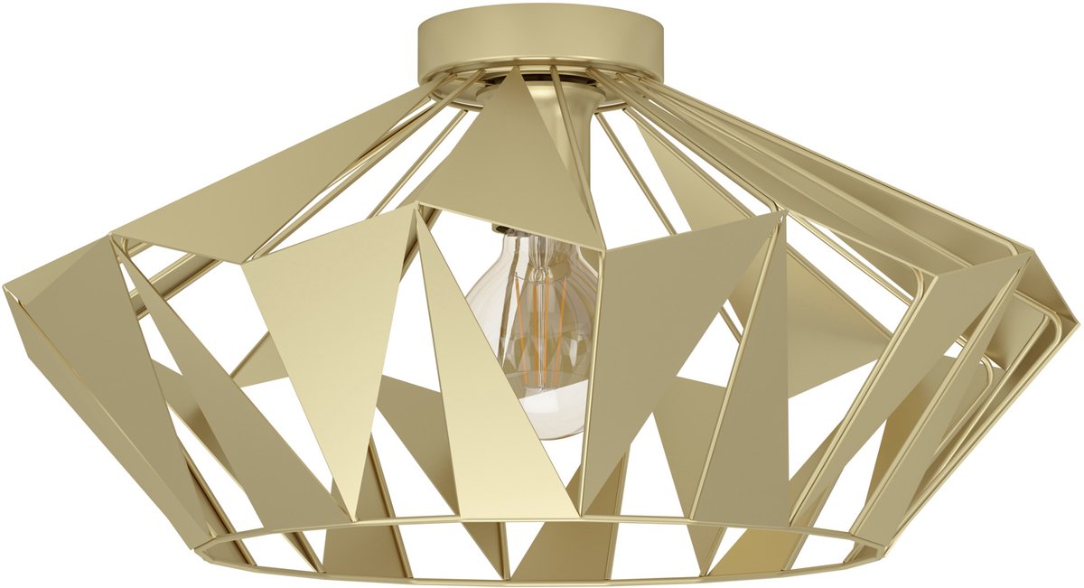 Eglo carlton plafondlamp - e27 - ø 47 cm - goud - staal