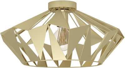 Lampada da soffitto Eglo carlton - e27 - ø 47 cm - oro - acciaio