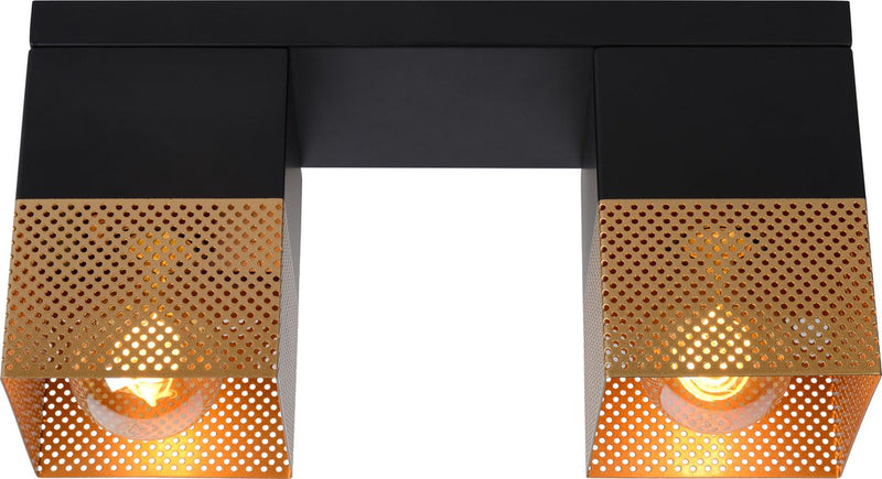 Lucide renate - lampada da soffitto (lampada da soffitto) - 2xe27 - ottone oro opaco