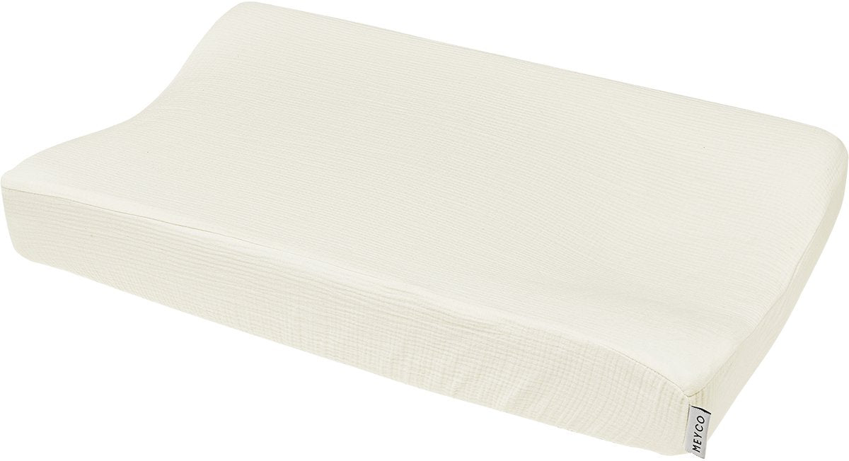 Meyco baby uni aankleedkussenhoes - pre-washed hydrofiel - natural - 50x70cm