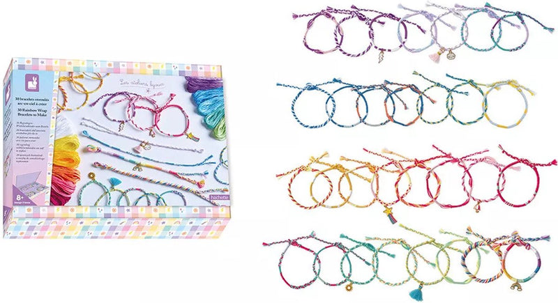 Janod - les ateliers bijoux - Confección de 30 pulseras envolventes de arcoíris