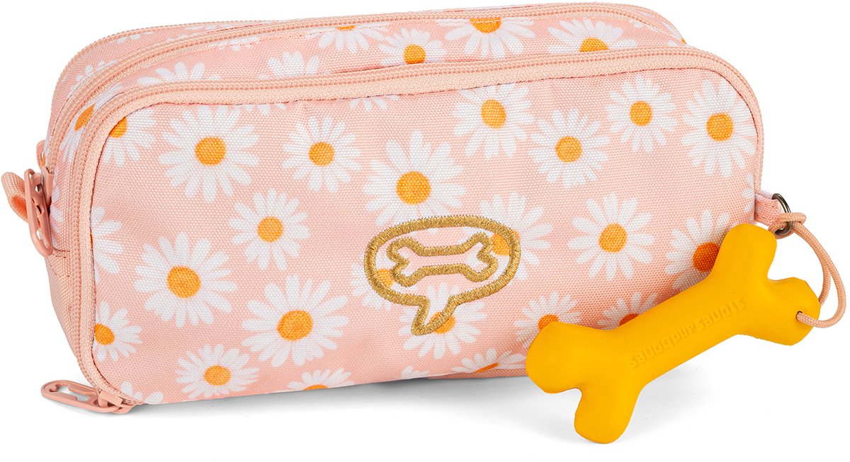 Pietre e ossa Rowan 2.0 - astuccio - astuccio per bambini - 3 scomparti - margherite - fiore