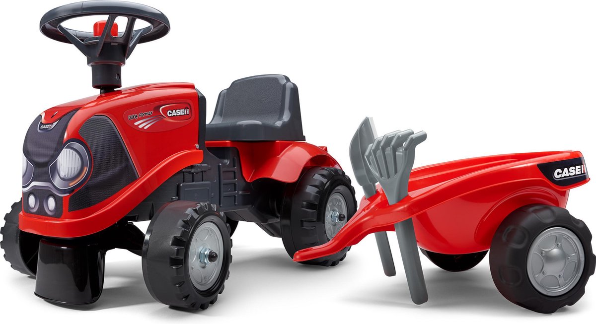 Falk Falk Case IH Walking Tractor + Trailer + Accessori